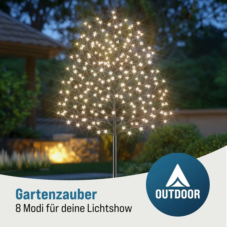MONZANA® Kirschblütenbaum 2er Set 180 cm 200 LED Warmweiß – Bild 9