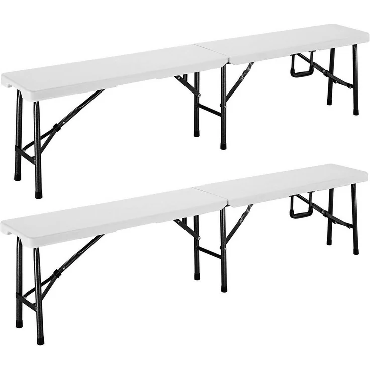 CASARIA® Bierbank, klappbar mit Tragegriff, 2er-Set – Bild 1