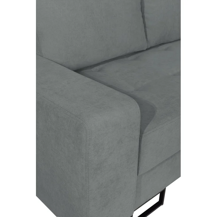 Selsey 'Larelle' Ecksofa mit Schlaffunktion & Bettkasten, Chenille, Ottomane rechts, Aschgrau – Bild 6