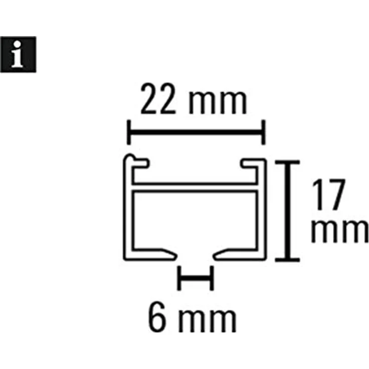 Aluminium-Vorhangschienen-Set Luna 1-Lauf Weiß – Bild 2