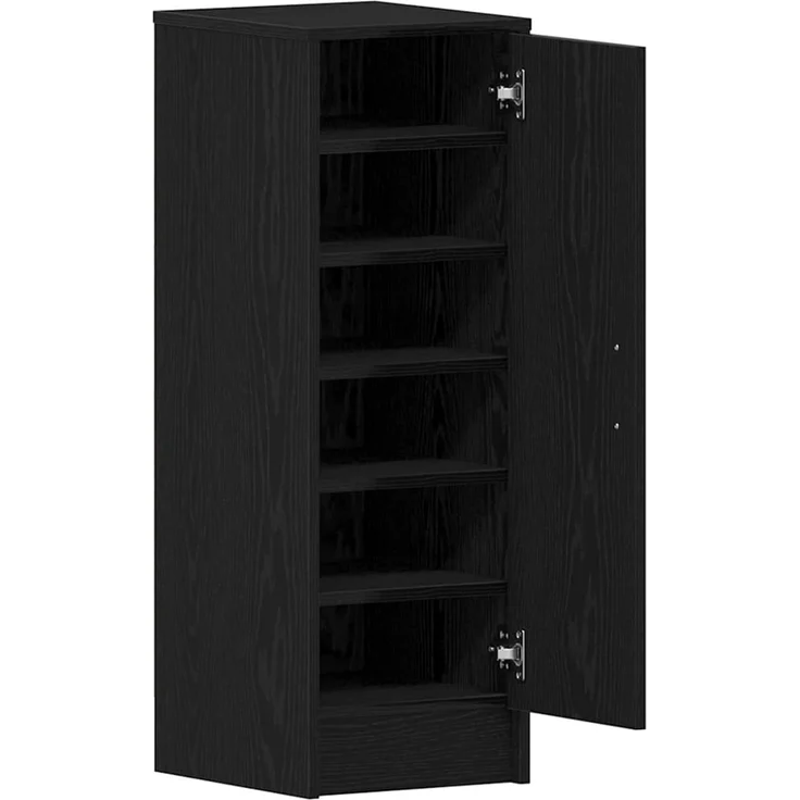 vidaXL Schuhschrank Schwarz Eichen-Optik 32 x 35 x 92 cm Holzwerkstoff 862685 – Bild 3