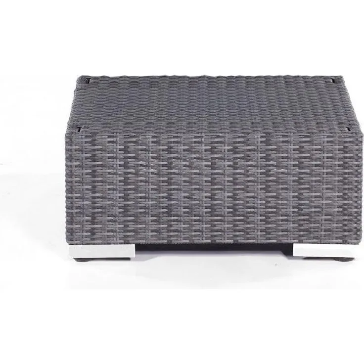 Sonnenpartner Hocker Residence, Aluminium- PE Kunststoffgeflecht graphit-schwarz