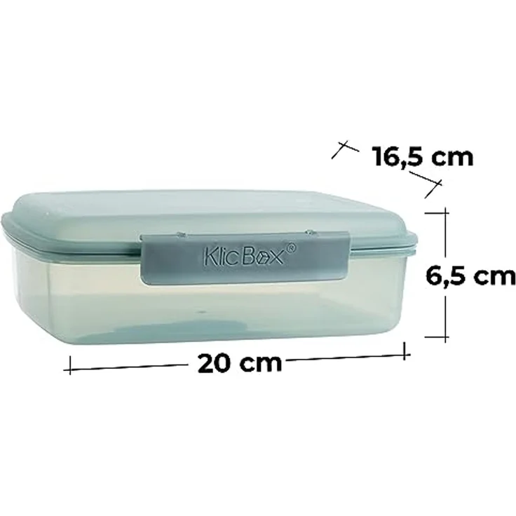 Centi Lunchbox Lunchbox mit Trennfach und Silicondichtung, Kunststoff, (3er-Set) – Bild 2