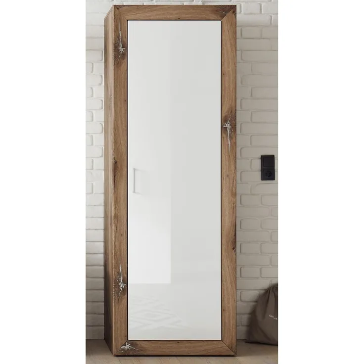 Garderobenschrank >Nigrita< in Flagstaff Oak - 68x193x40cm (BxHxT)