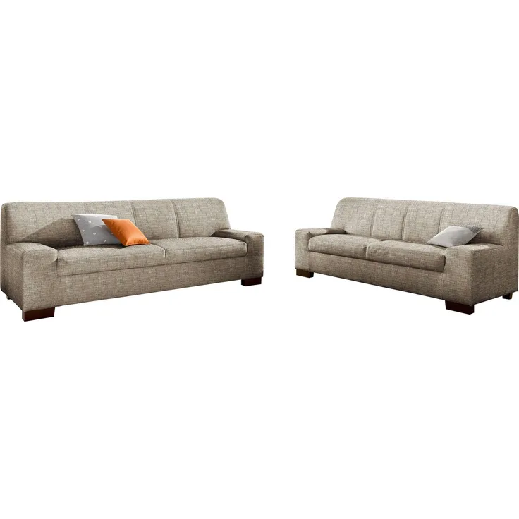 DOMO collection Polstergarnitur Norma kubisch und zeitlos, (Set, 2-tlg), bestehend aus je einem 2- und 3-Sitzer