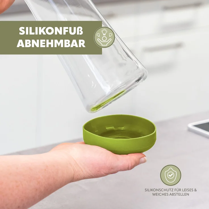 bremermann Karaffe CAROLA mit Silikonfuß - zerlegbarer Deckel - 1 Liter – Bild 5