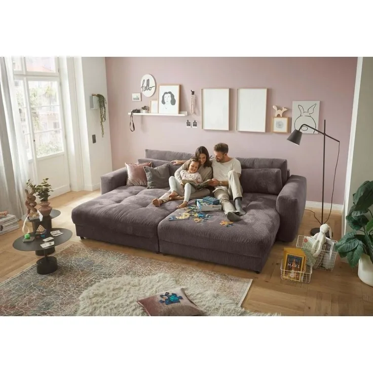 XXL Loveseat Barura - Dein neuer Lieblingsplatz in Cord-Stoff