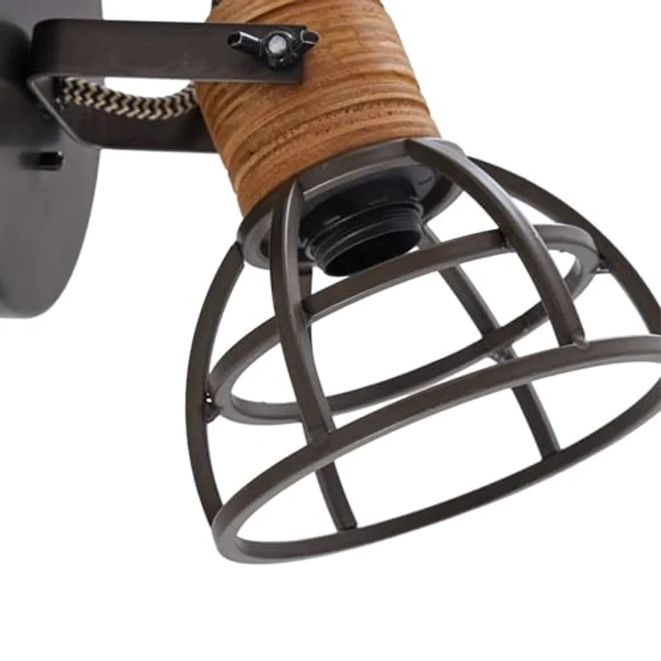 Lindby Strahler Arinthea, Deckenstrahler im Landhausstil, vintage-rustikal, 1-flammig E14, schwarz, Metall  – Bild 4