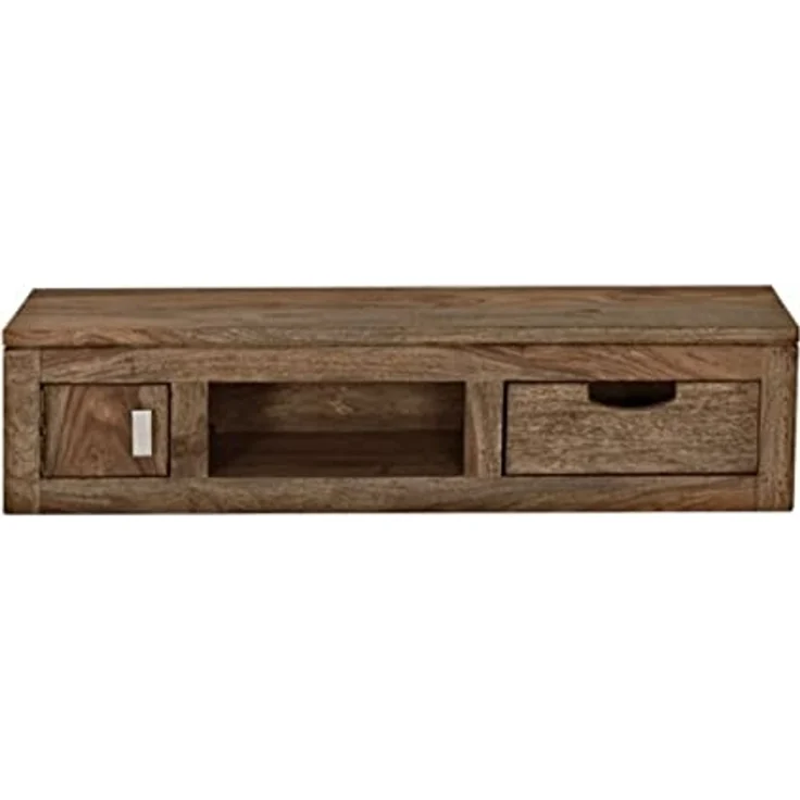 Wandelement Sheesham 84x25x20 grau geölt NATURE GREY #060 – Bild 1