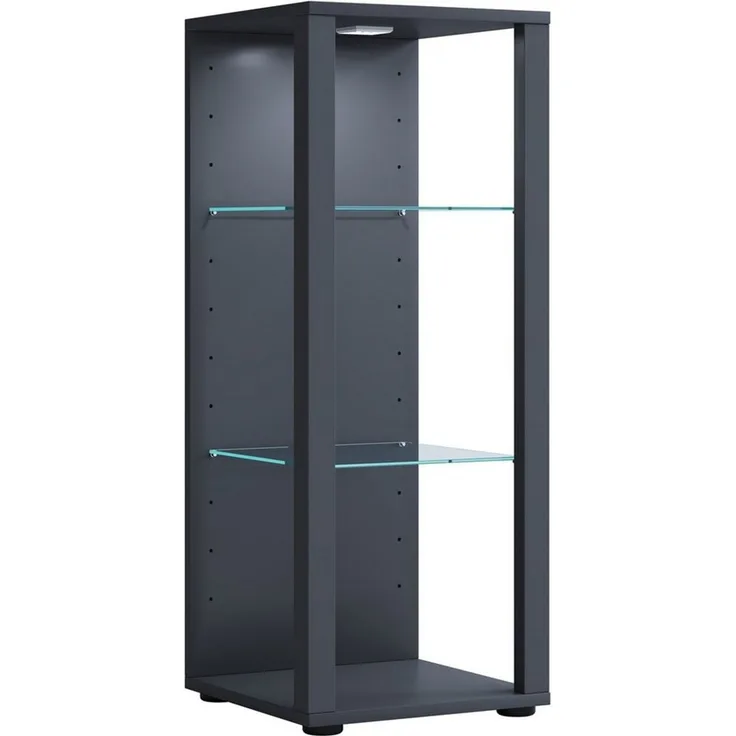 VCM Standvitrine Glasol 918776 Anthrazit H. 90 x B. 35 x T. 35 cm