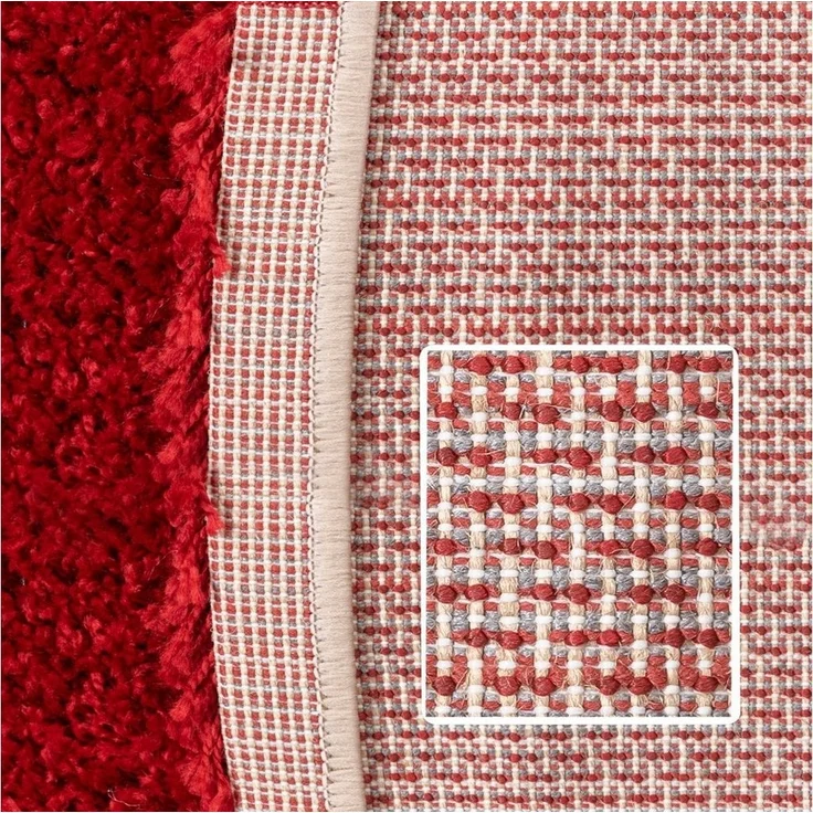 SIMPEX24 Teppich Unicolor - Einfarbig, Rund, Höhe: 30 mm, Einfarbig Shaggy Teppich Wohnzimmer Langflor Versch. Farben und Größen – Bild 3