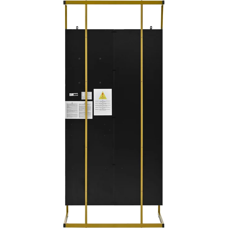 Garderobe MDF mit Spiegel, Haken & Schuhschrank, 78x38,5x180,5 cm, Schwarz – Bild 8