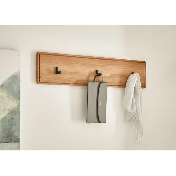 Garderobenleiste 80cm "Kent" Wildeiche massiv – Bild 1