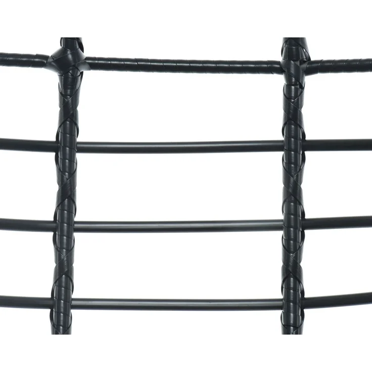 2er Set Kaemingk Evora Ei-Stuhl stehend Wicker schwarz – Bild 2