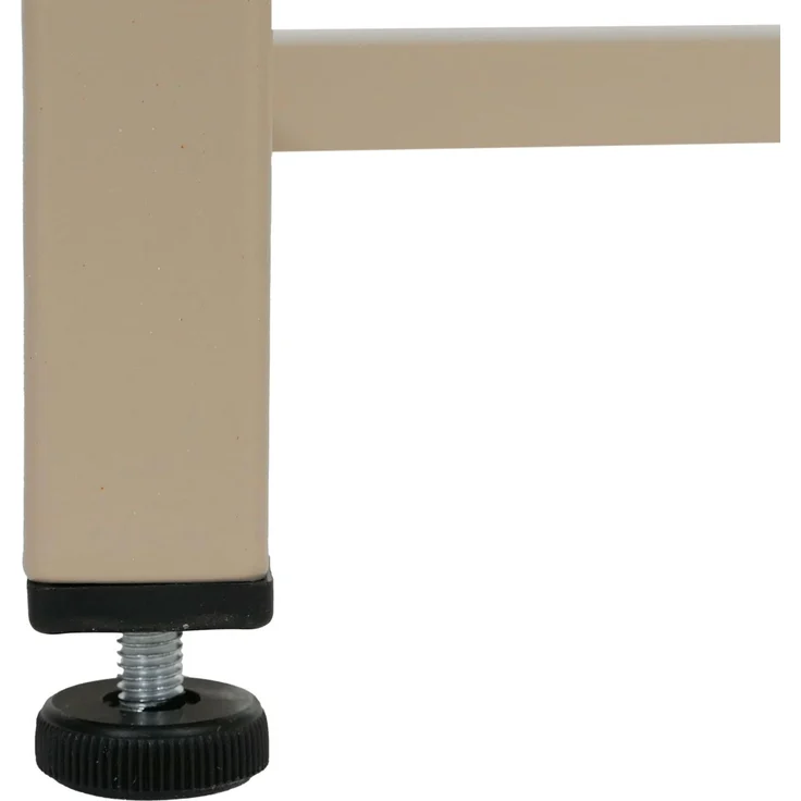 Schreibtisch HWC-R26, Konsolentisch Laptoptisch, Industrial Metall 75 x 120 x 60 cm ~ beige – Bild 6