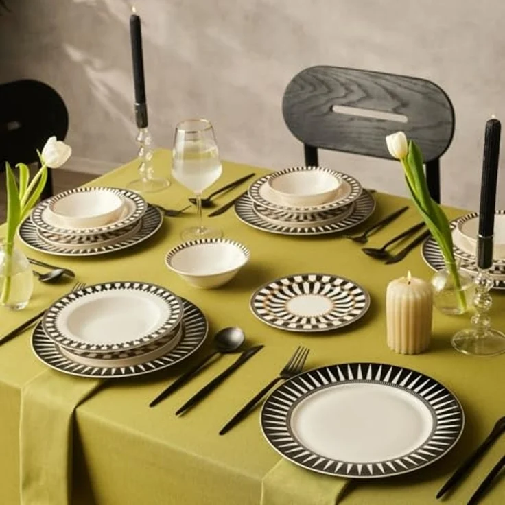 Karaca Geschirr-Set Karaca Elegance Bone Helsinki 24-teiliges Tafelservice für 6 Personen – Bild 2