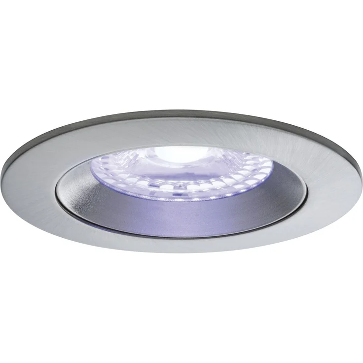 Paulmann SmartHome Zigbee Lens Einbauleuchten Set IP44 LED 3x4,8 W RGBW starr 230/24V 36W 80mm Chrom matt/Alu – Bild 5