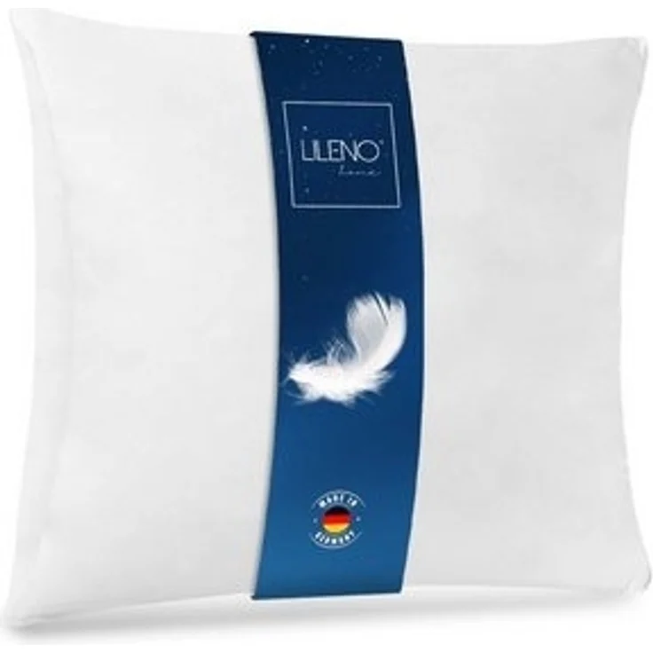 LILENO HOME Federkissen geeignet für Allergiker in verschiedenen Größen - Made in Germany, Füllung: 100% Federn, Bezug: Baumwolle, Rückenschläfer, Seitenschläfer, Bauchschläfer, Set, 1er Set, Federkernkissen als Kopfkissen, Bettkissen, Schlafkissen o. ... – Bild 6