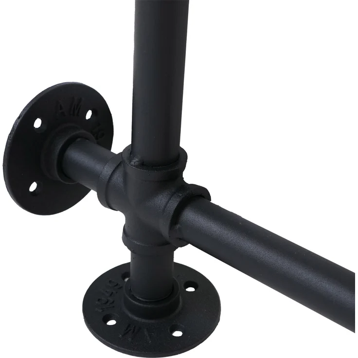 Raumteiler mit Regal HWC-P10, Wohnregal Ablageregal, Industrial Metall Melamin MVG 203x100x20cm ~ schwarz – Bild 6