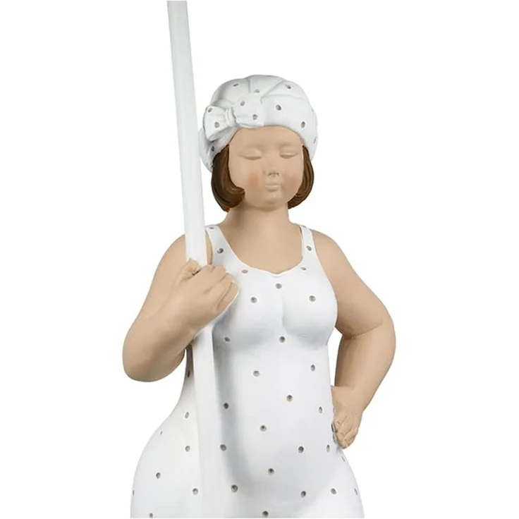 GILDE Tischleuchte GILDE Lampe Becky - weiß - H. 60cm x D. 38,5cm – Bild 3
