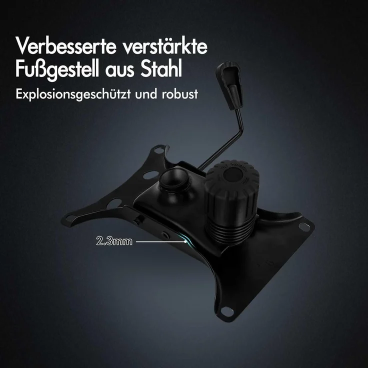 Ergonomischer Gaming Stuhl Massage Bürostuhl SGS Gas-Lift Schwarz – Bild 6