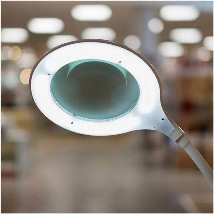 Semplix LED Arbeitslicht - Lupen-Tischlampe weiß (Linse 127 mm/dimmbar), LED fest integriert – Bild 2