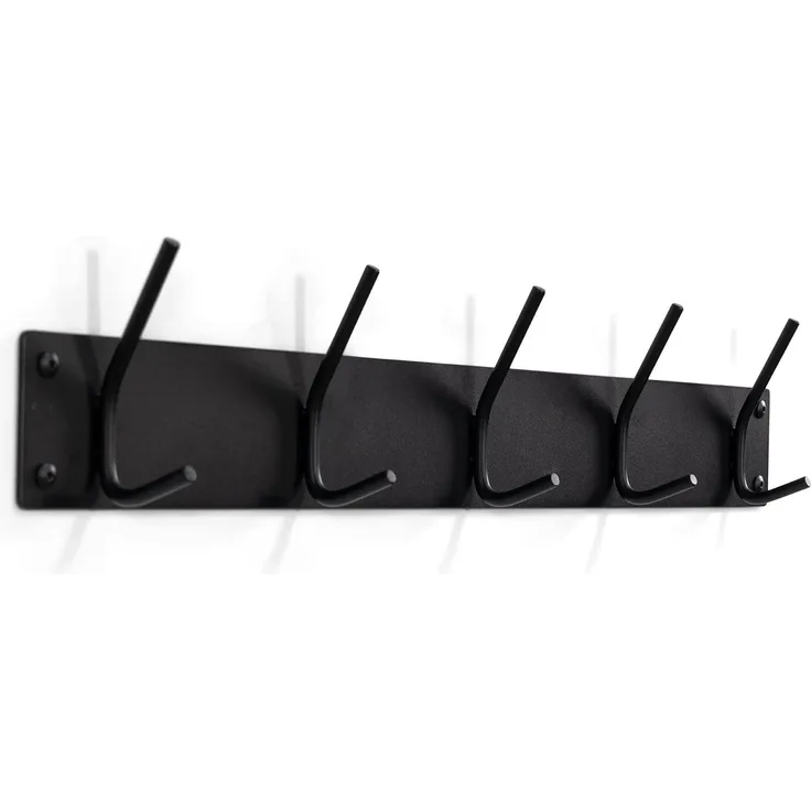 Spinder Design FUSION 5 Garderobe: Skandinavischer Stil, Schwarzer Stahl Schwarz 70x6x12 cm