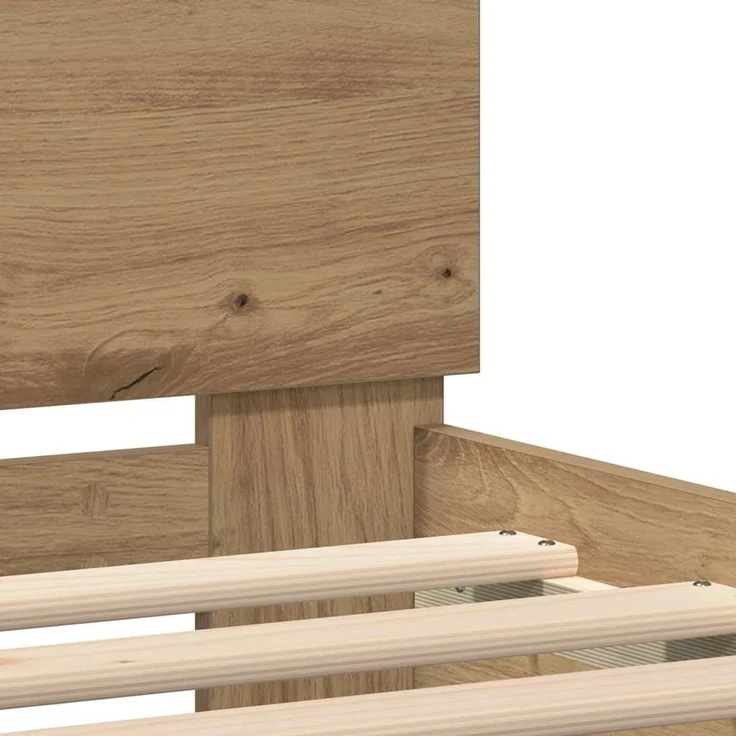 vidaXL Bettrahmen Artisan-Eiche 140 x 190 cm Holzwerkstoff 3333952 – Bild 9