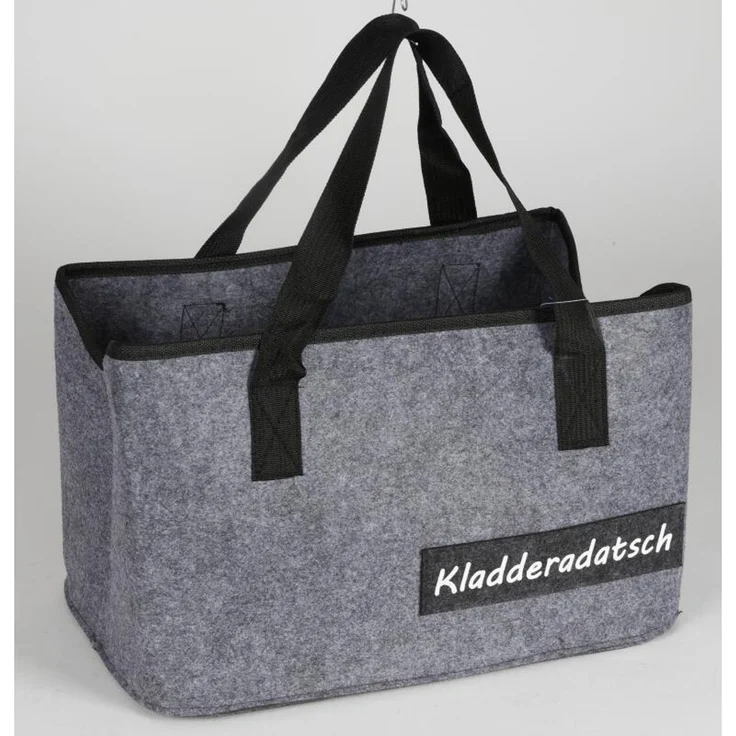 Filztasche Schriftzug Kamin Brennholz Korb Tragen Shopper Aufbewahrung Einkauf – Bild 1