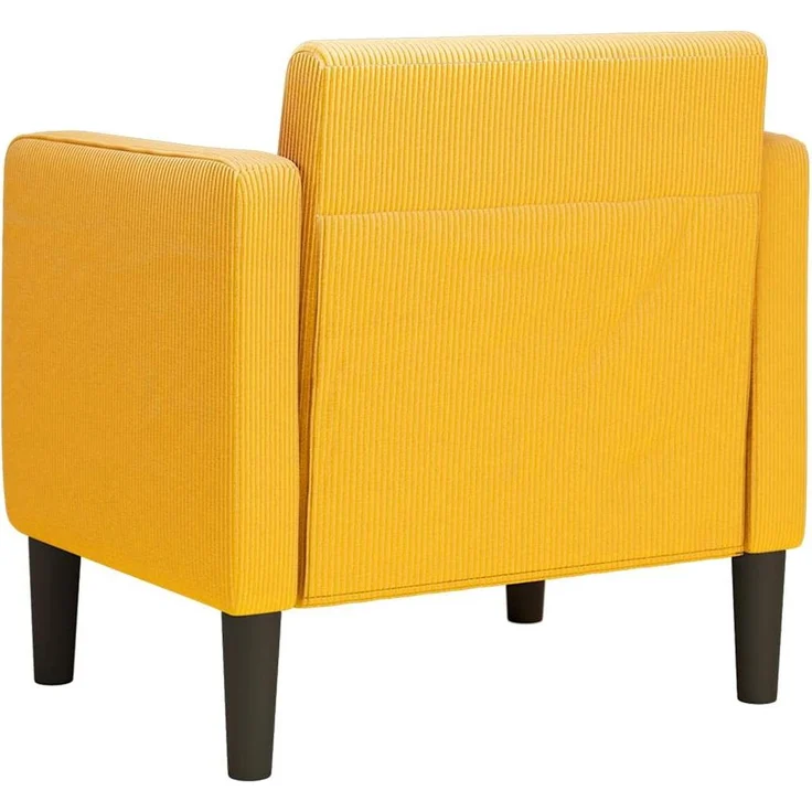 vidaXL Sessel mit Armlehnen Hellgelb 54 cm Cordstoff 4100521 – Bild 4
