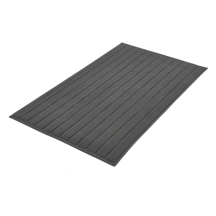 Kleine Wolke Badematte Strada, Höhe 30 mm, beidseitig nutzbar, fußbodenheizungsgeeignet, Baumwolle, rechteckig, Badteppich, Frottier-Qualität, Streifen Design – Bild 5