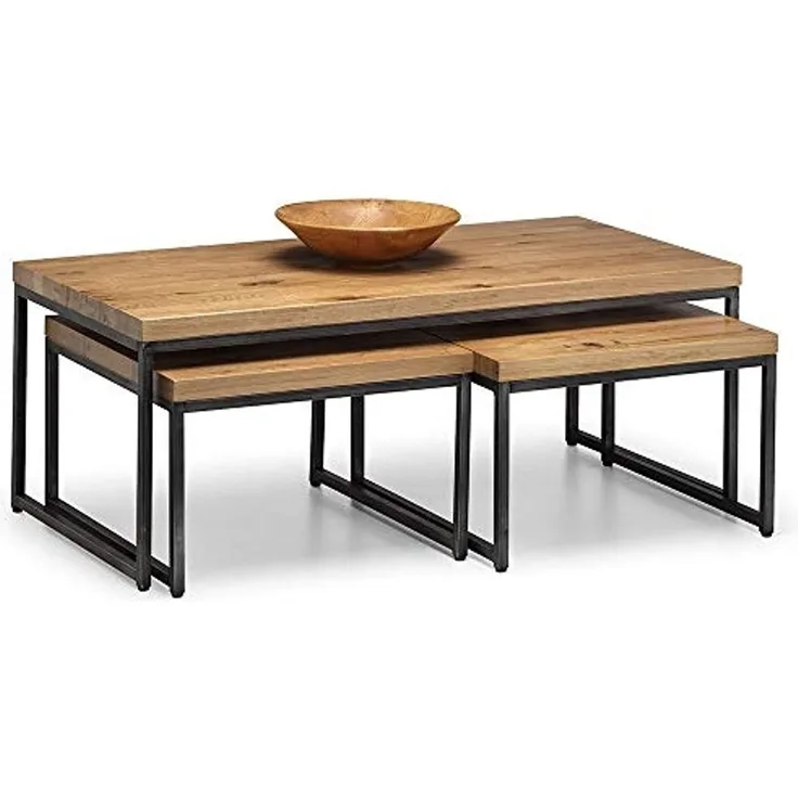 Julian Bowen Brooklyn Couchtisch, verschachtelt, Eiche