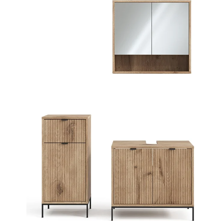 Badmöbel-Set Eliza Viking Oak 3-teilig Vicco – Bild 1