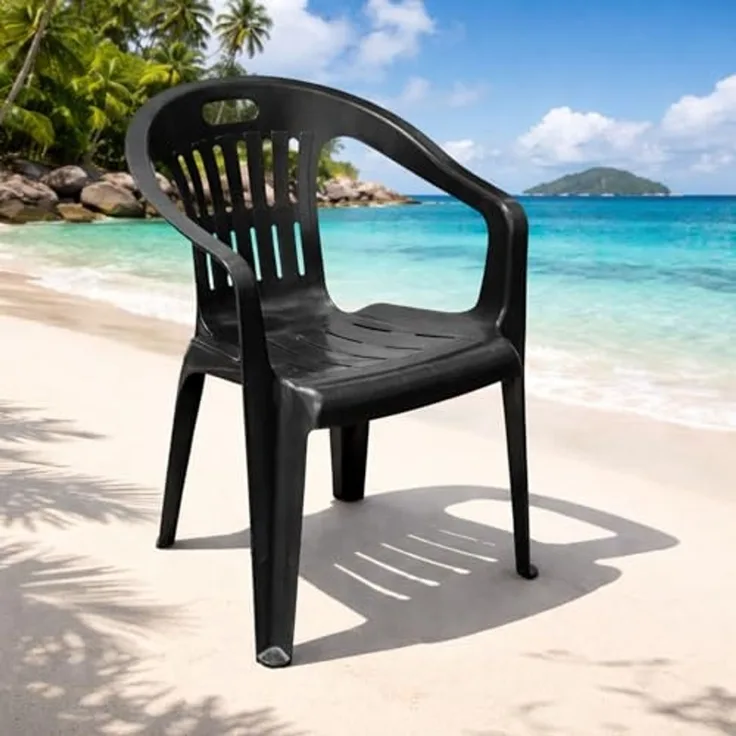 Stapelstuhl Bistrostuhl Gartenstuhl MOJAWO PIONA Anthrazit Kunststoff