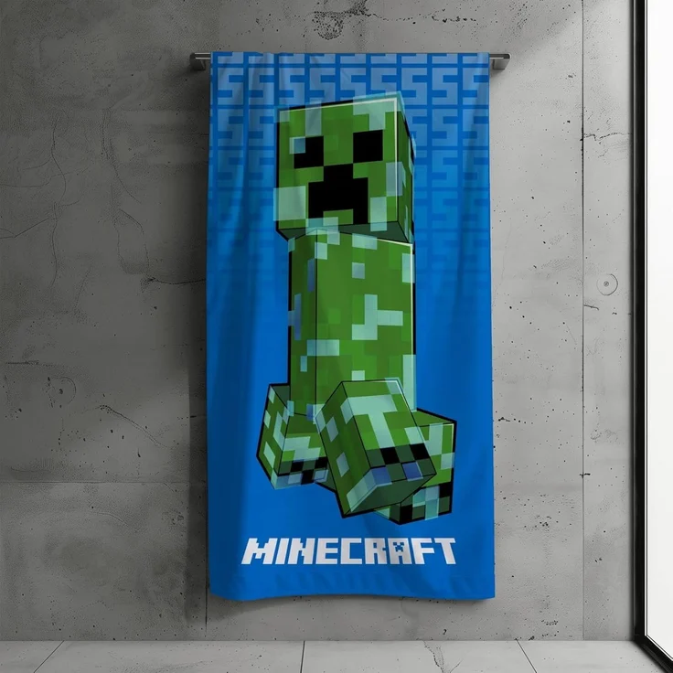 Minecraft Strandtuch Minecraft Badetuch Creeper Strandtuch – Bild 1