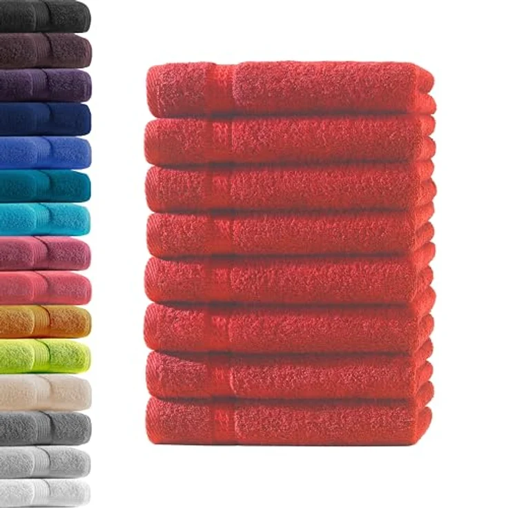 Hometex Premium Textiles Handtuch in Premium Qualität 500 g/m², Feinster Frottier-Stoff 100% Baumwolle, 8x Gästetuch, weich, saugfähig, extra schwer & flauschig - TEST BILD TOP MARKE 2025 – Bild 2