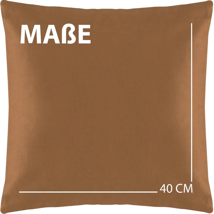 Dekokissen 40x40 im 5er Pack ( Braun ), Kissenbezug aus 100% Baumwolle - Dekoratives Kissen, weicher Bezug - Öko Tex - in vielen Farben – Bild 2