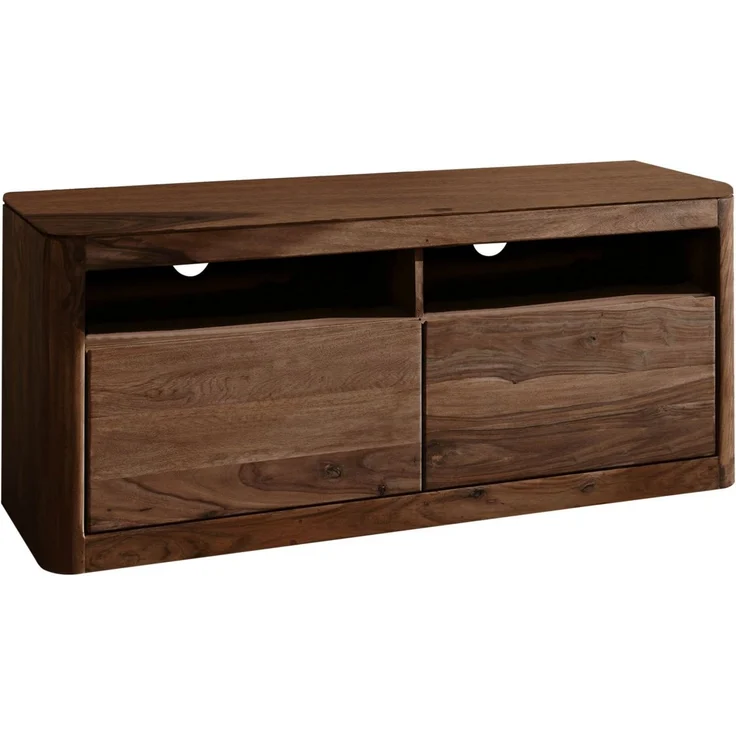 TV-Board Sheesham 130x40x58 smoked cherry gebeizt TORONTO #119 – Bild 1