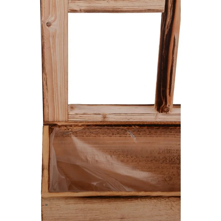 UNUS HOME Blumenkasten Deko Holzfenster mit Pflanzbank 2er Set – Bild 4