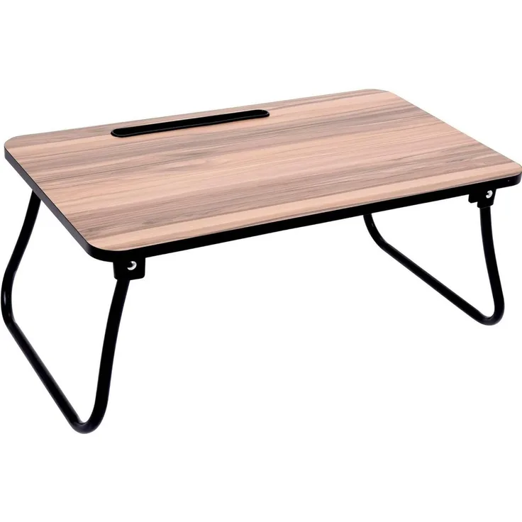 Excellent Houseware Laptoptisch Klappbar Natur und Schwarz 447447