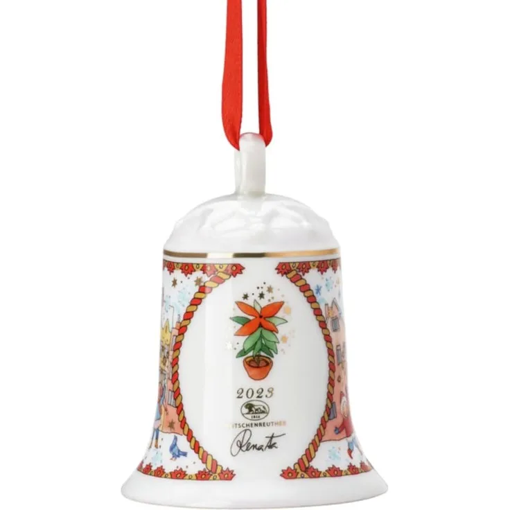Hutschenreuther Porzellanglocke Sammelkollektion 23 Weihnachtsklänge, Porzellan, Mehrfarbig, 12 cm, 02250-727448-27916