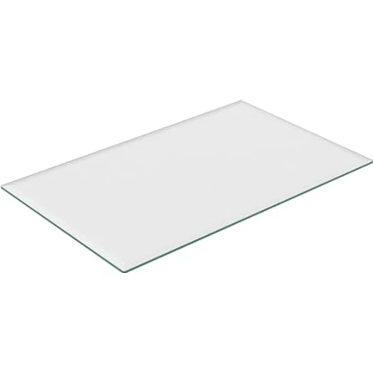 Relaxdays Glasplatte, Rechteckig, Transparent, 100x0.8x62 cm, Hitzebeständig, Für Tisch- und Kaminöfen