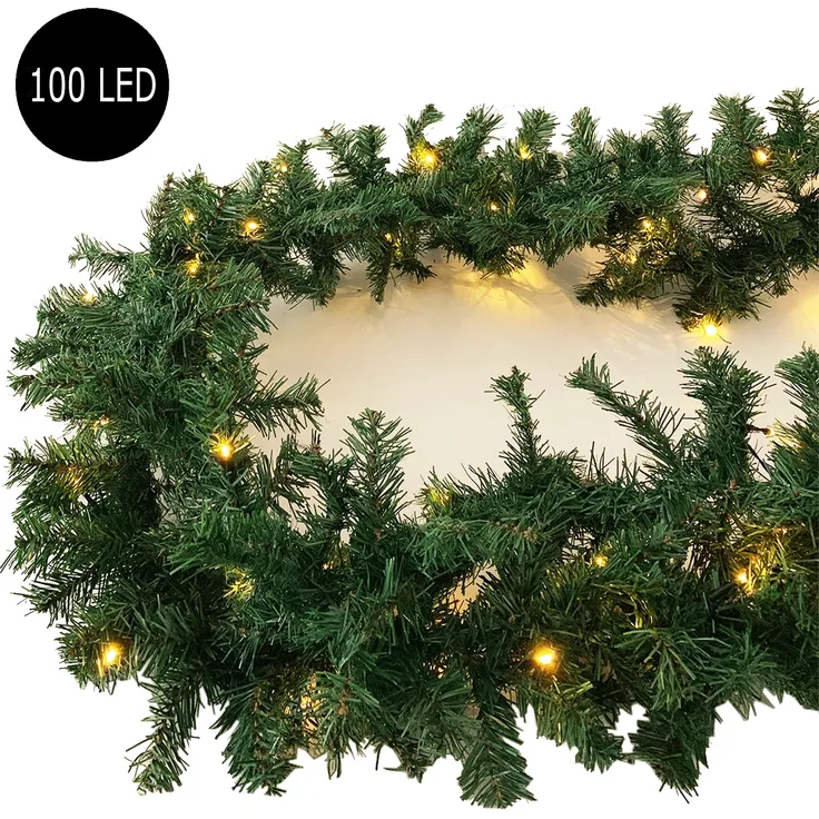 XXL LED Tannengirlande Weihnachtsbeleuchtung 810cm mit 100 LED