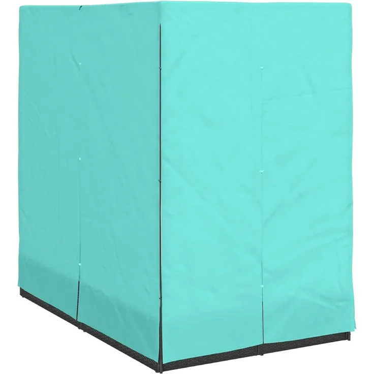 vidaXL Doppelte Sonnenliege Türkis Poly-Rattan 3376135 – Bild 4