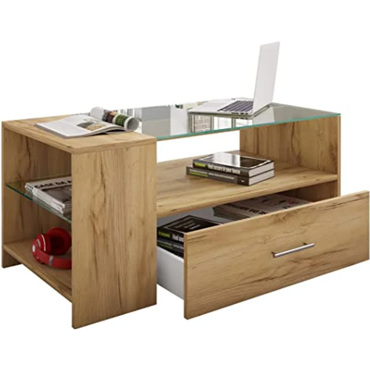 ebuy24 Couchtisch Eiche Wotan, Holzwerkstoff, 100x45x50 cm, ideal für Wohnzimmer – Bild 1