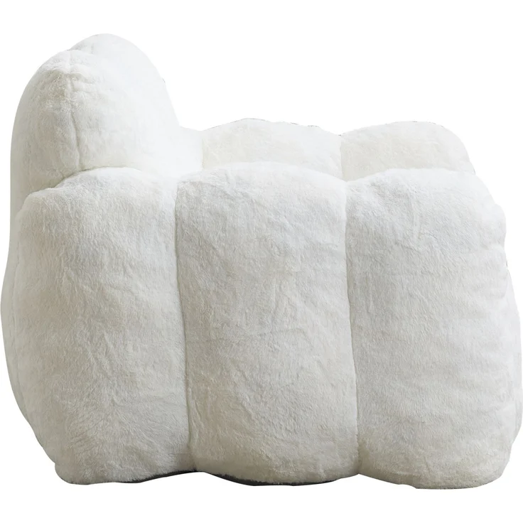 Sitzsack aus Plüsch, lotusförmiges Design & weiche Polsterung, 90×105×75 cm, Rosa – Bild 6