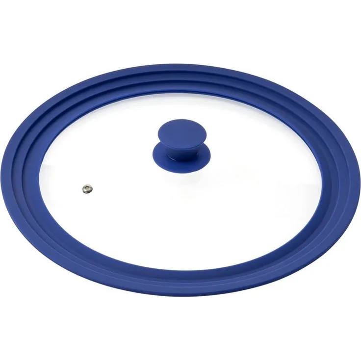 bremermann Universaldeckel Universal-Glasdeckel mit Silikonrand, 30/32/34 cm, blau groß
