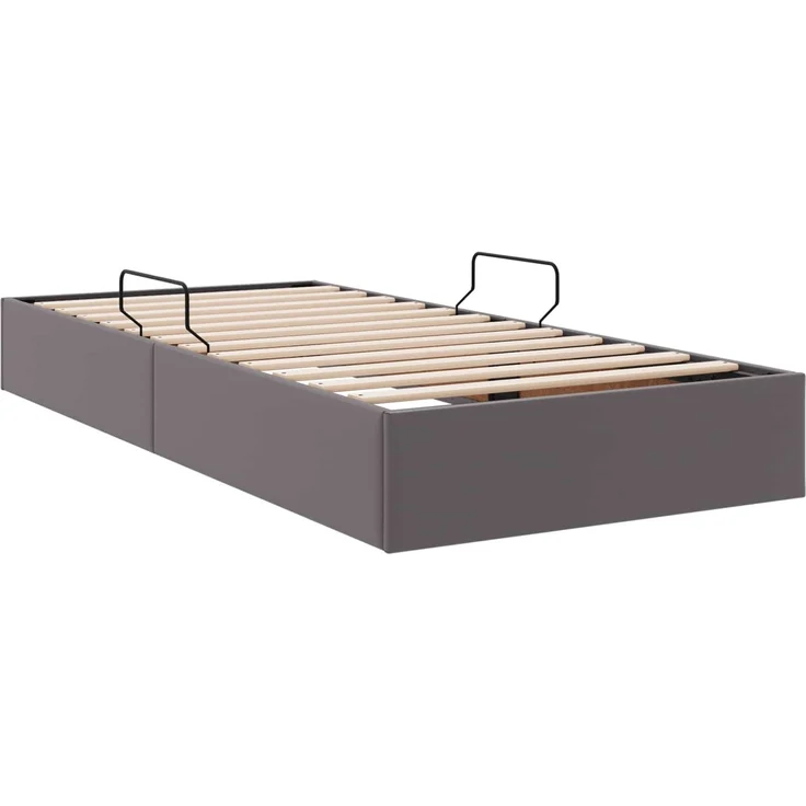 vidaXL Ottoman Bettgestell mit Speicher Grau 90 x 190 cm Kunstleder 3442752 – Bild 9