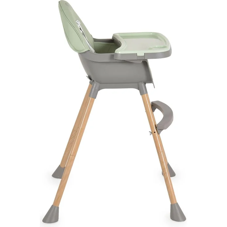 Moni Kinderhochstuhl Biscotti 2 in 1 Kinderstuhl Anti-Rutsch-Füße Doppeltablett grün – Bild 4