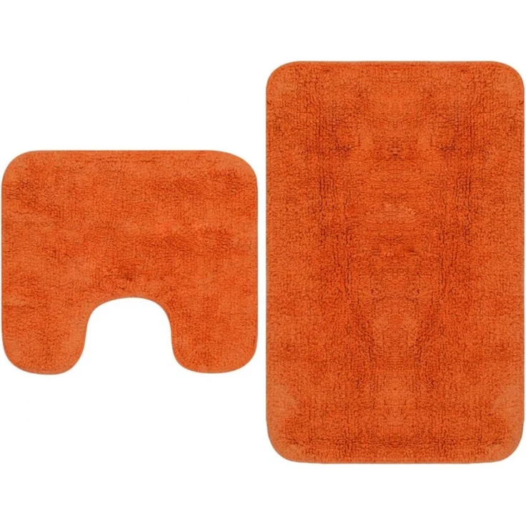 vidaXL Badematten-Set 2-tlg. Stoff Orange 133235 – Bild 6
